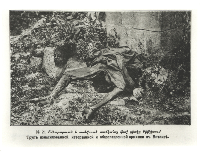 Bitlis_1915_Corpse of Armenian woman_ beheaded;raped