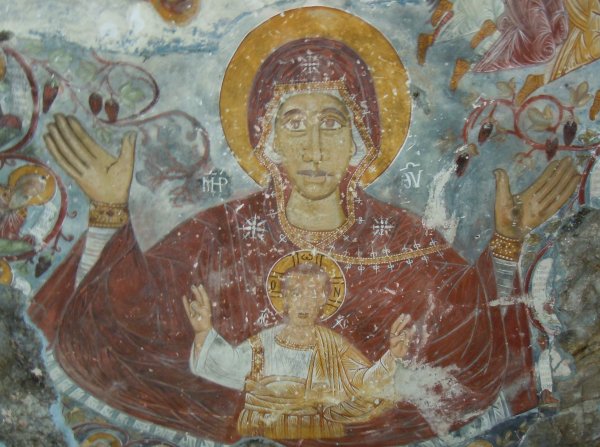Monastery Panagia Soumela_Fresco_Holy Mother of God_2015