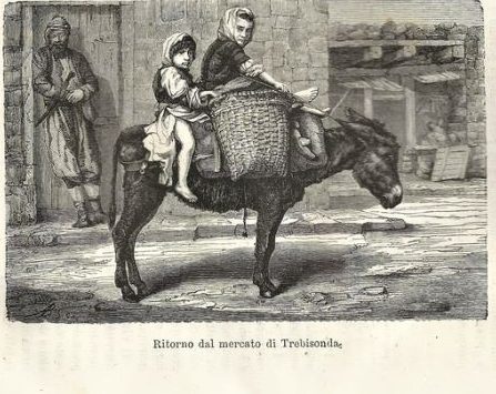 Trebizond_Returning from the market_Théophile Deyrolle_1867